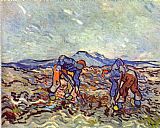 Farmers at work by Vincent van Gogh